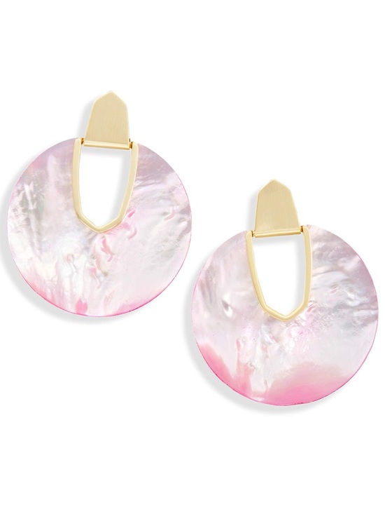 Kendra Scott Jewelry - Kendra Scott Diane Pink Lilac Mother-of-Pearl Rose Gold Drop Earrings w/Dustbag
